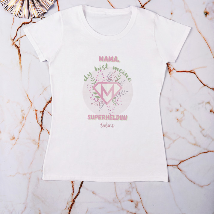 Superheldin - T-Shirt mit Aufdruck für Damen